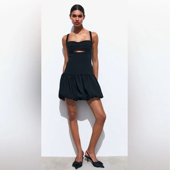 ZARA BALLOON MINI DRESS NWT - Picture 13 of 16